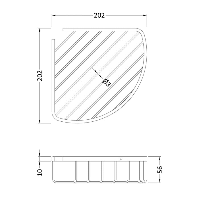 BC Designs Victrion Corner Shower Basket - Shower Baskets