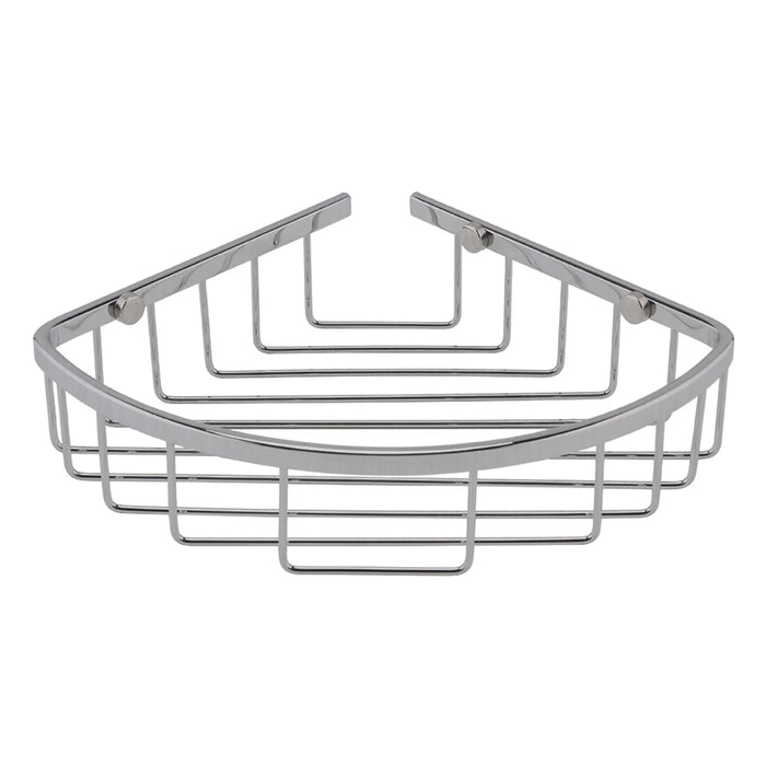 BC Designs Victrion Corner Shower Basket - Brushed Chrome