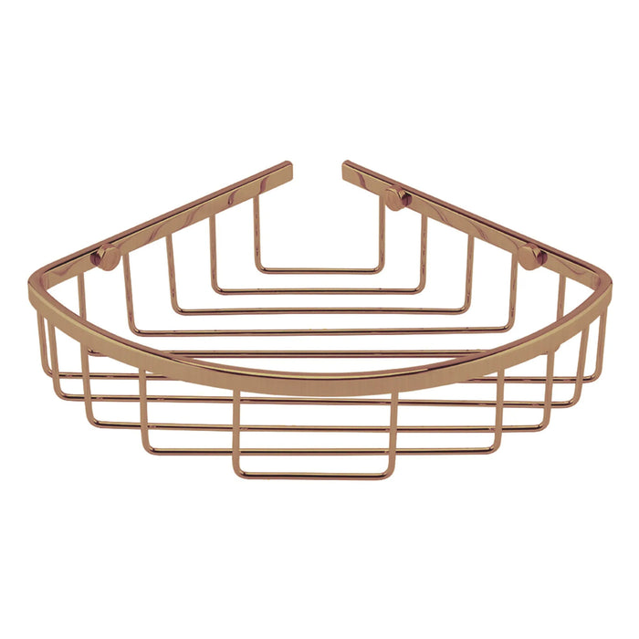 BC Designs Victrion Corner Shower Basket - Brushed Copper