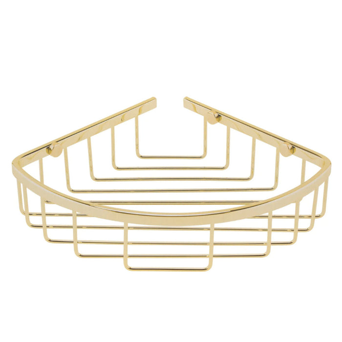 BC Designs Victrion Corner Shower Basket - Brushed Gold