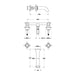 BC Designs Victrion Crosshead Basin Filler Tap with Spout