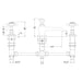 BC Designs Victrion Crosshead Basin Mixer Tap with PopUp
