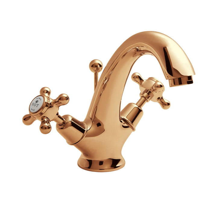 BC Designs Victrion Crosshead Mono Basin Mixer Tap - Copper