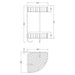 BC Designs Victrion Double Corner Shower Basket - Shower