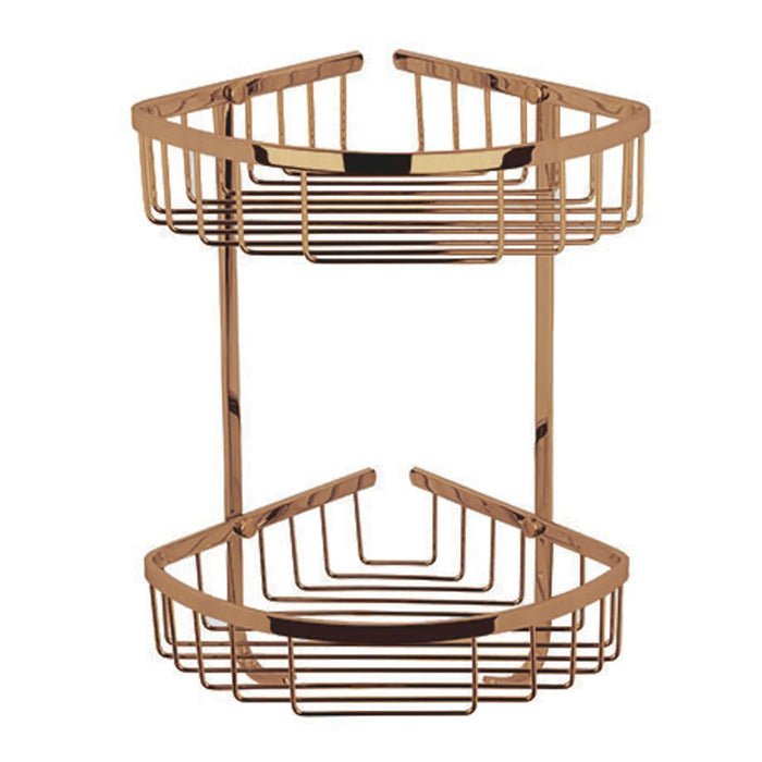 BC Designs Victrion Double Corner Shower Basket - Brushed