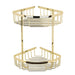 BC Designs Victrion Double Corner Shower Basket - Brushed