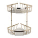 BC Designs Victrion Double Corner Shower Basket - Brushed