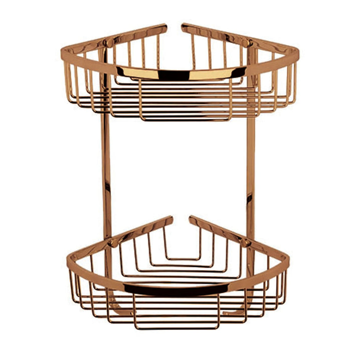 BC Designs Victrion Double Corner Shower Basket - Copper
