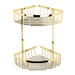 BC Designs Victrion Double Corner Shower Basket - Gold