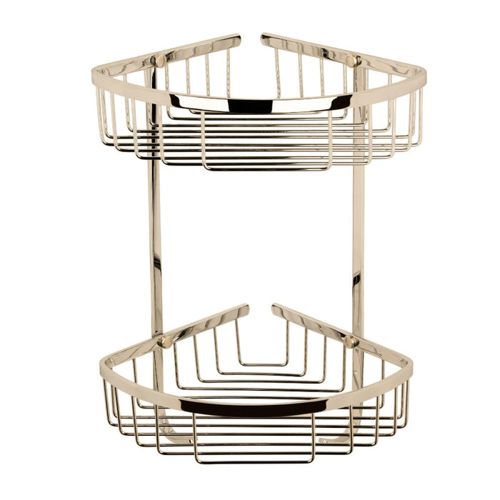 BC Designs Victrion Double Corner Shower Basket - Nickel