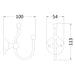 BC Designs Victrion Double Robe Hook - Robe Hooks