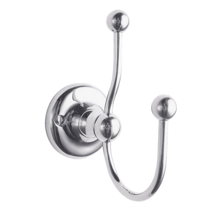 BC Designs Victrion Double Robe Hook - Chrome - Robe Hooks
