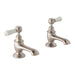 BC Designs Victrion Lever Bath Pillar Taps Pair - Brushed