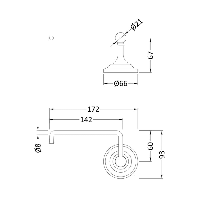 BC Designs Victrion Toilet Roll Holder - Toilet Roll Holders