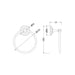 BC Designs Victrion Towel Ring - Brushed Nickel - Towel