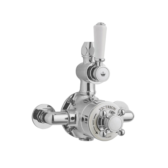BC Designs Victrion Twin Exposed Shower Valve - Brushed