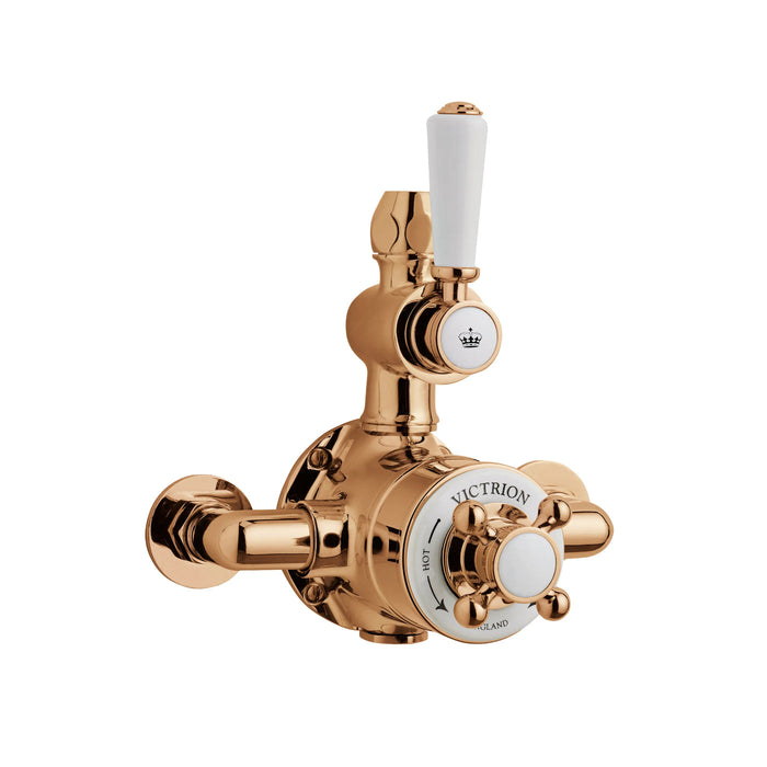 BC Designs Victrion Twin Exposed Shower Valve - Copper