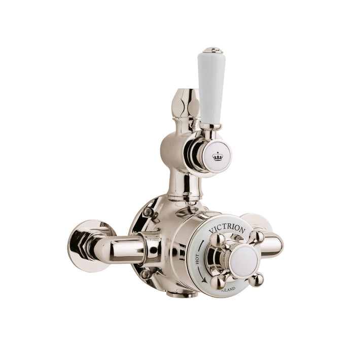 BC Designs Victrion Twin Exposed Shower Valve - Nickel