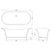 BC Designs Wivenhoe Freestanding Double Ended Bath - 1800mm