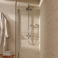 Crosswater Belgravia Thermostatic Shower Valve With 8" Fixed Head - Chrome