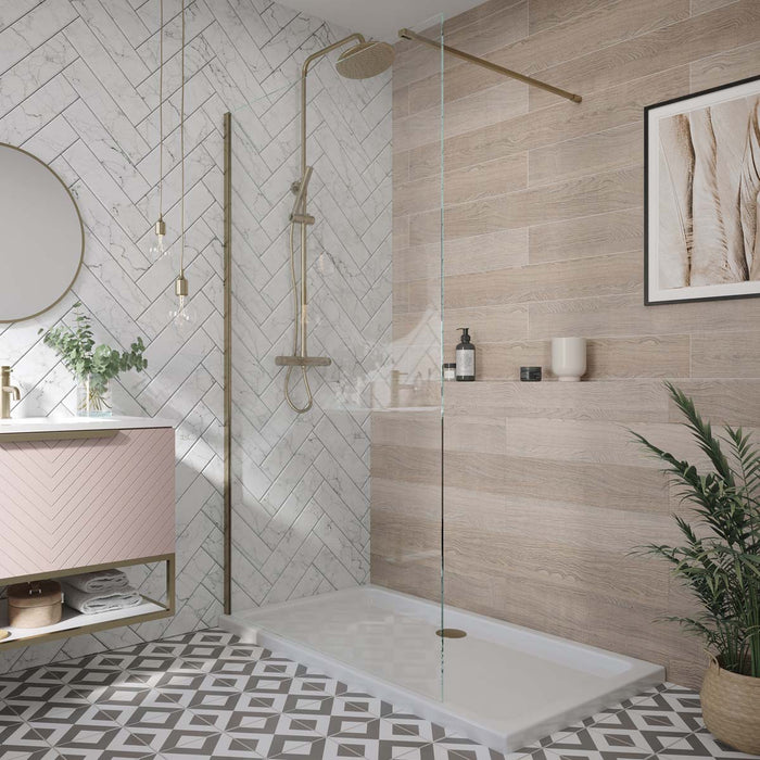 Scudo Forte 8mm Wetroom Clear Glass Panel with Profile Kit