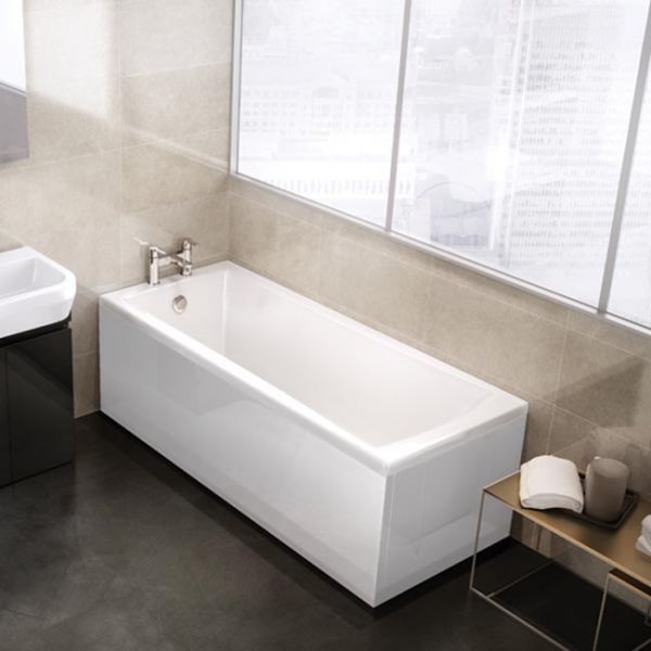 Britton Cleargreen Sustain Single Ended Bath - White Baths