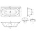 Britton Cleargreen Verde Double Ended Bath - No TH - Gloss