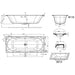Britton Cleargreen Verde Double Ended Bath - No TH - Gloss