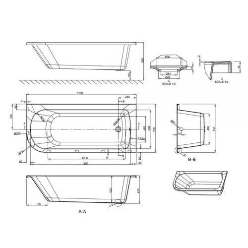 Britton ClearGreen Viride Single Ended Offset Corner Shower