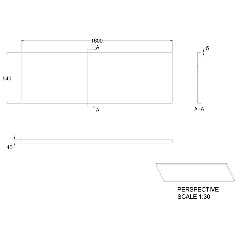 Britton Front Bath panel - White