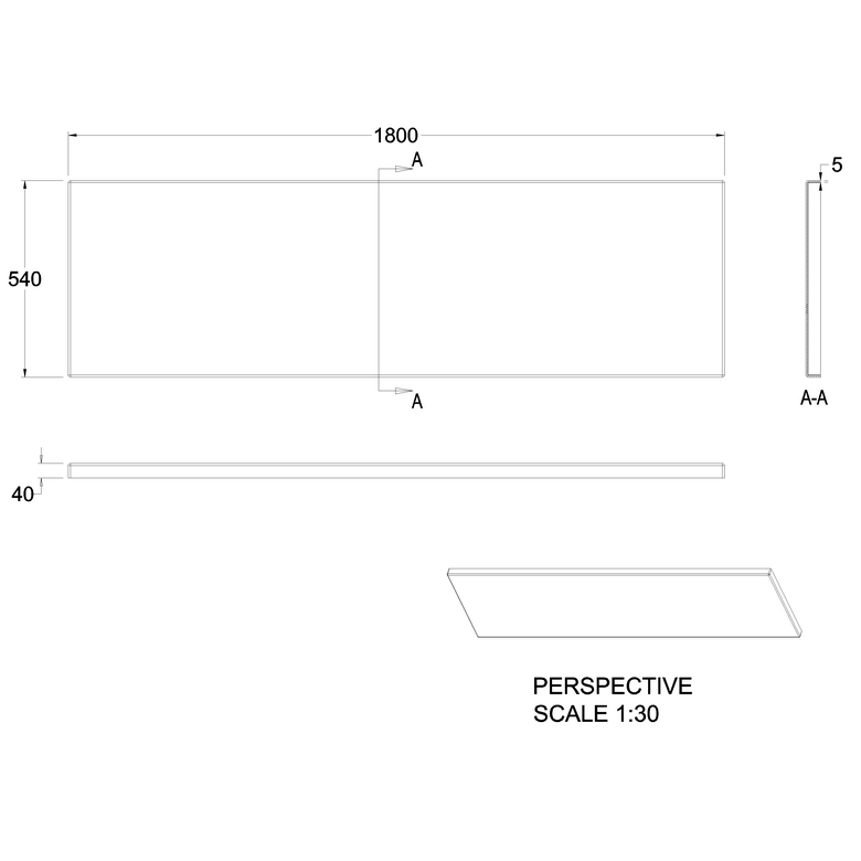 Britton Front Bath panel - White