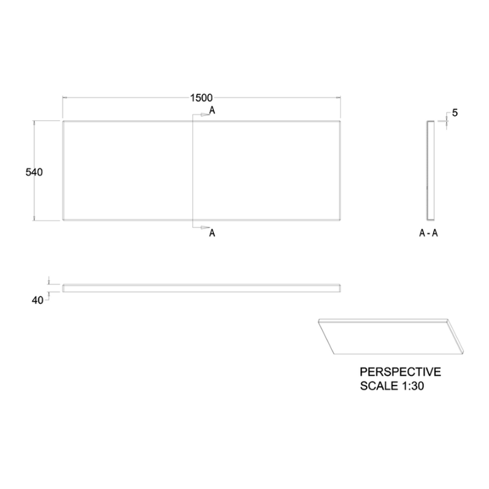 Britton Front Bath panel - White - Bath Panels