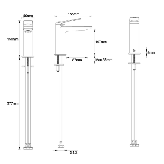 Britton Greenwich Mono Basin Mixer Tap