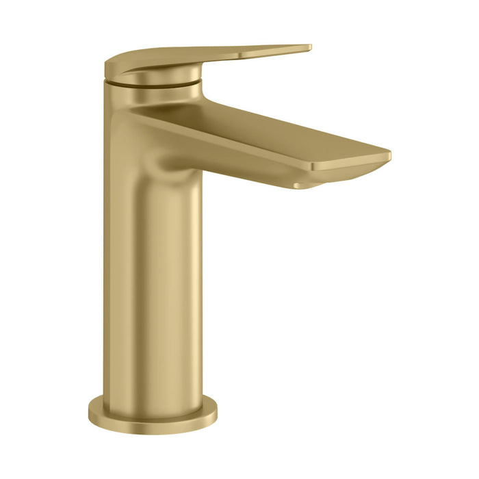 Britton Greenwich Mono Basin Mixer Tap - Brushed Brass Taps