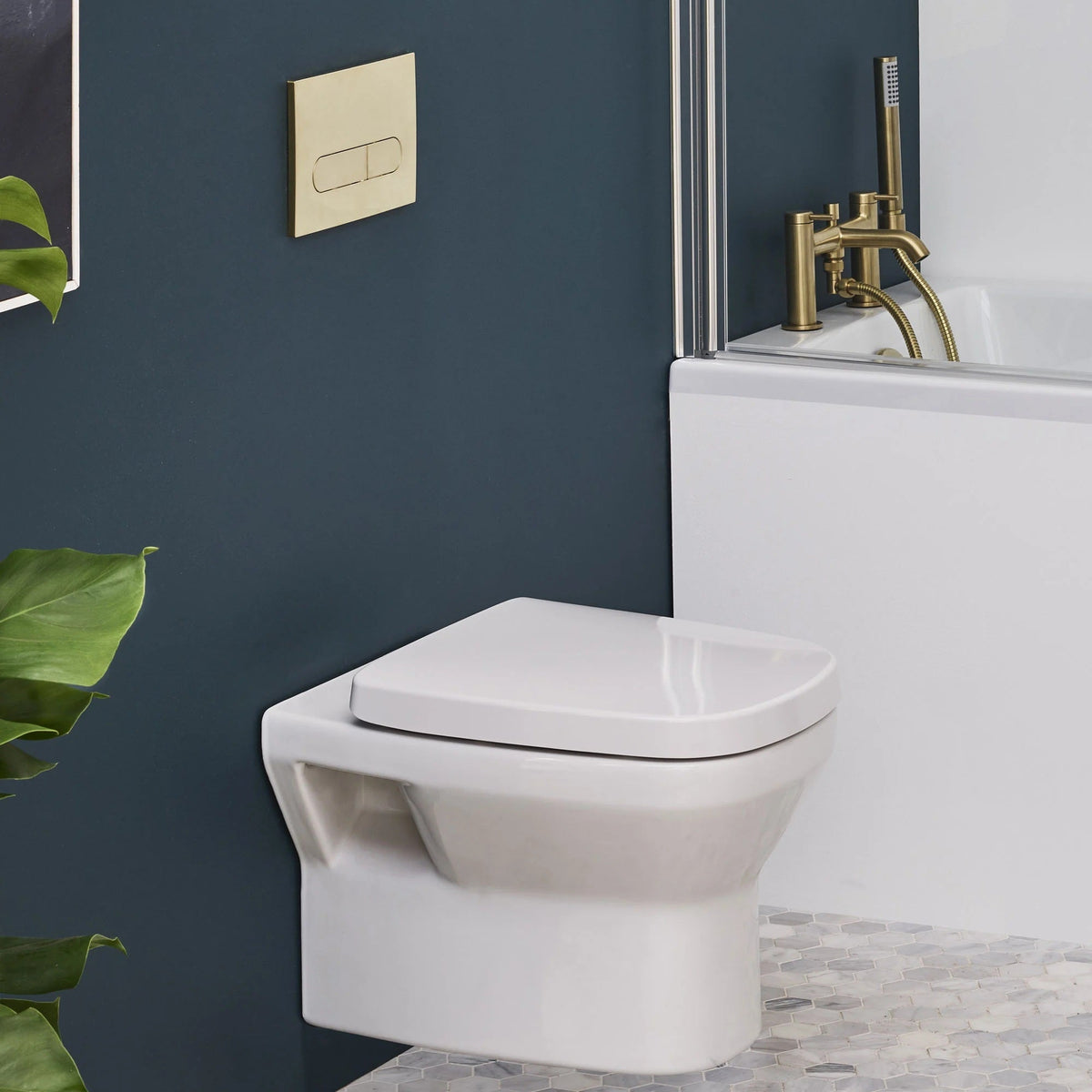 Britton My Home Wall Hung Toilet With Soft Close Seat - White ...