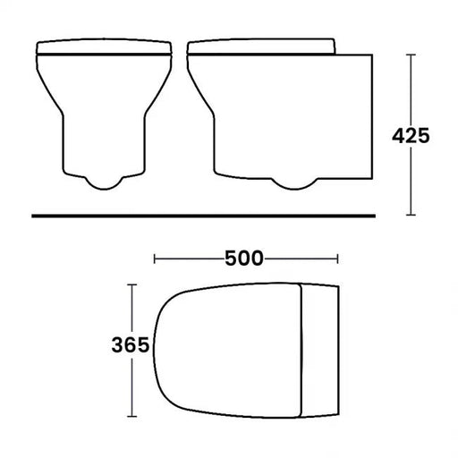 Britton My Home Wall Hung Toilet With Soft Close Seat