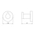 Britton Hoxton 2.0 Single Towel Holder - Towel Rings