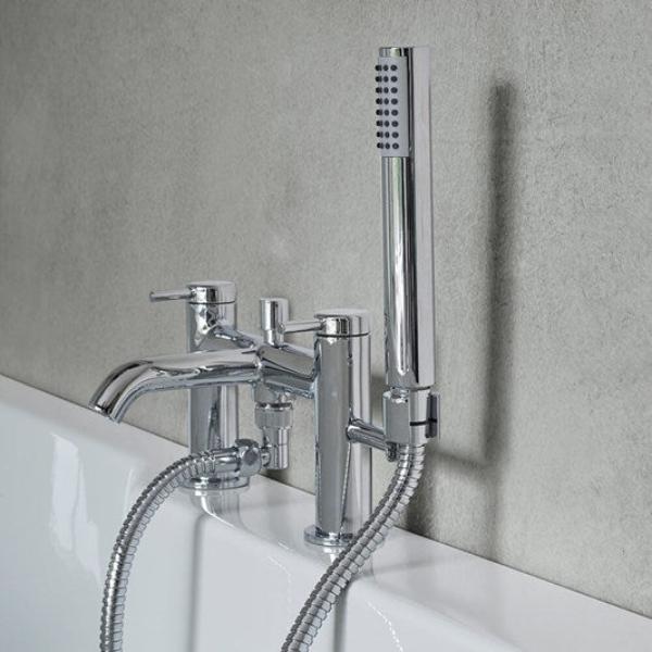 Britton Hoxton 2TH Bath Shower Mixer Tap With Kit - Taps