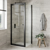 Britton Hoxton 6 Pivot Shower Door with Side Panel