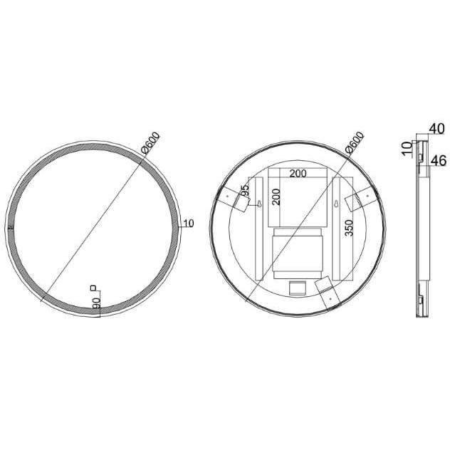 Britton Hoxton Led Illuminated Framed Mirror With Demister