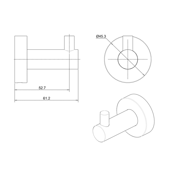 Britton Hoxton Robe Hook - Hooks