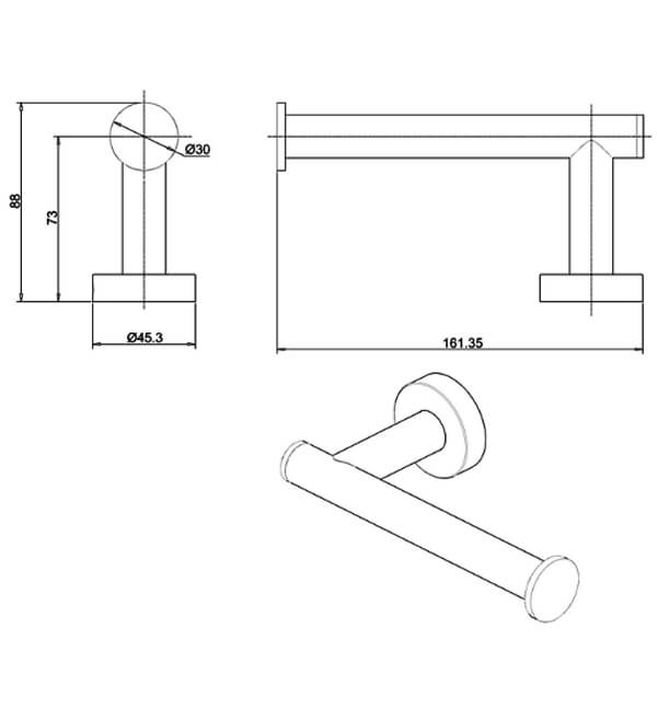 Britton Hoxton Single Toilet Roll Holder - Holders