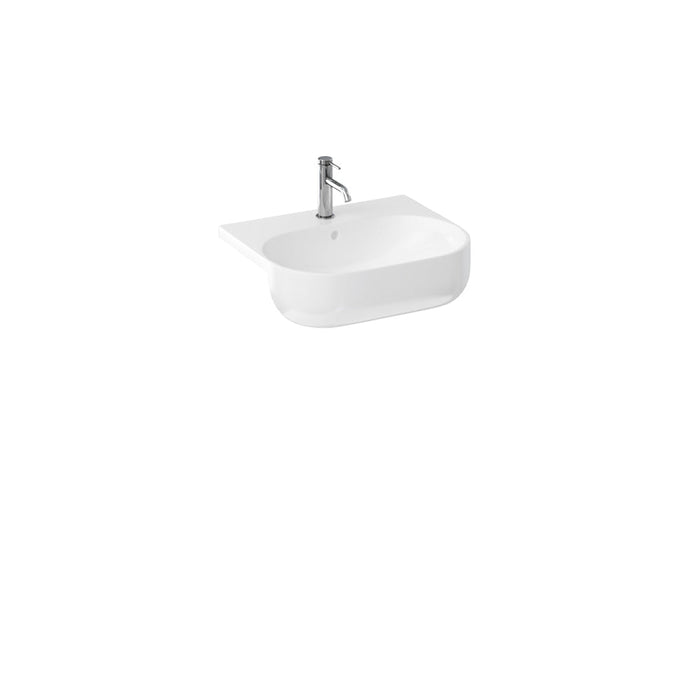 Britton Milan Semi Recessed Basin - 550mm Wide 1TH White