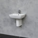 Britton My Home Basin With Semi Pedestal - 1TH White Basins