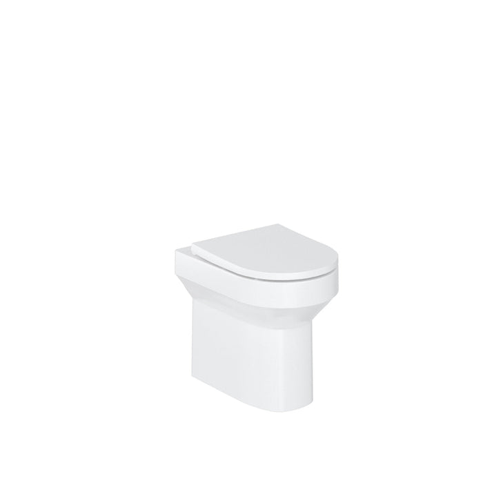 Britton Shoreditch Rimless Round Back to Wall Toilet