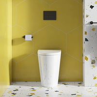 Britton Sphere Tall Rimless Back To Wall Toilet And Soft Close Seat