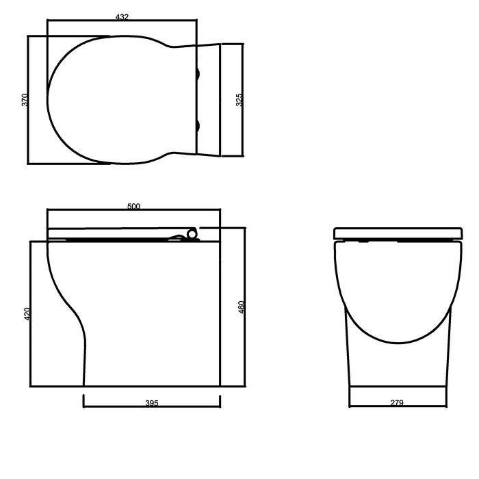 Britton Trim Back to Wall Toilet And Soft Close Seat