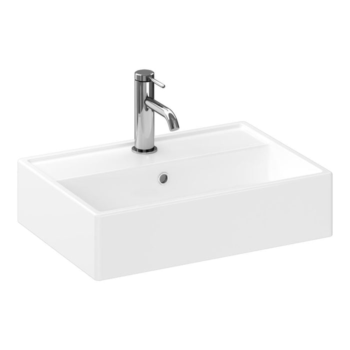 Britton Turin Countertop Basin - 1TH 500mm Wide White Basins