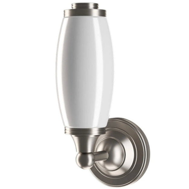 Burlington Round Bathroom Light With Base And Opal Glass Tube Shade