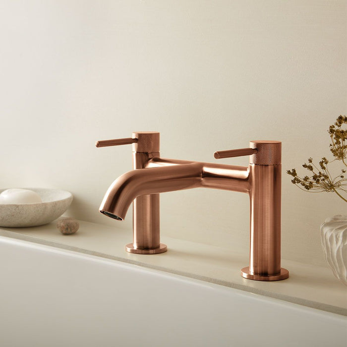 Vado Individual Knurled Accents Deck Mounted Bath Filler Tap